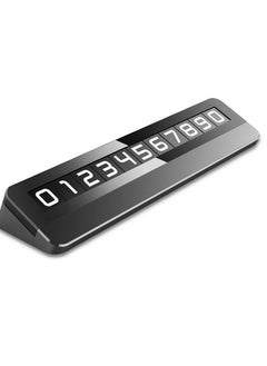 Aideli Temporary Parking Card Phone Number Card, Aluminum Alloy Plate Telephone Number Car Park Stop Sticker Display Automobile Parking Gadgets Accessories  - Image 1