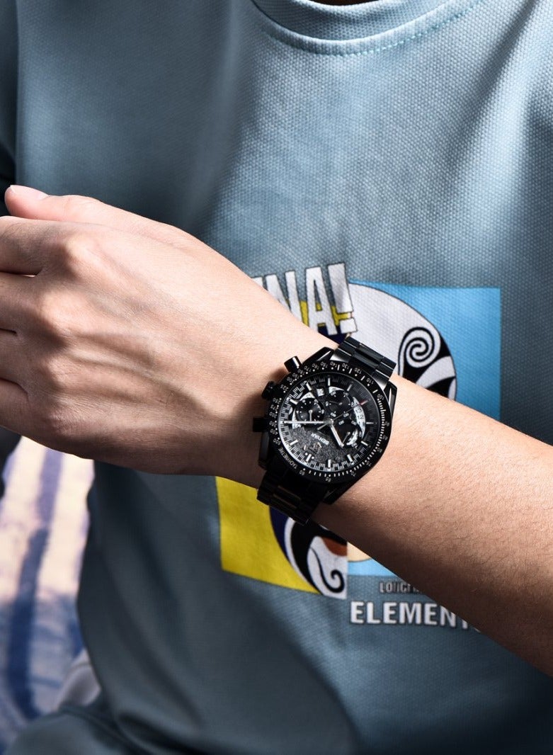 BENYAR Watches for Men Watch Quartz Luxury Stainless Steel Water Resistant Chronograph Watch - Image 3