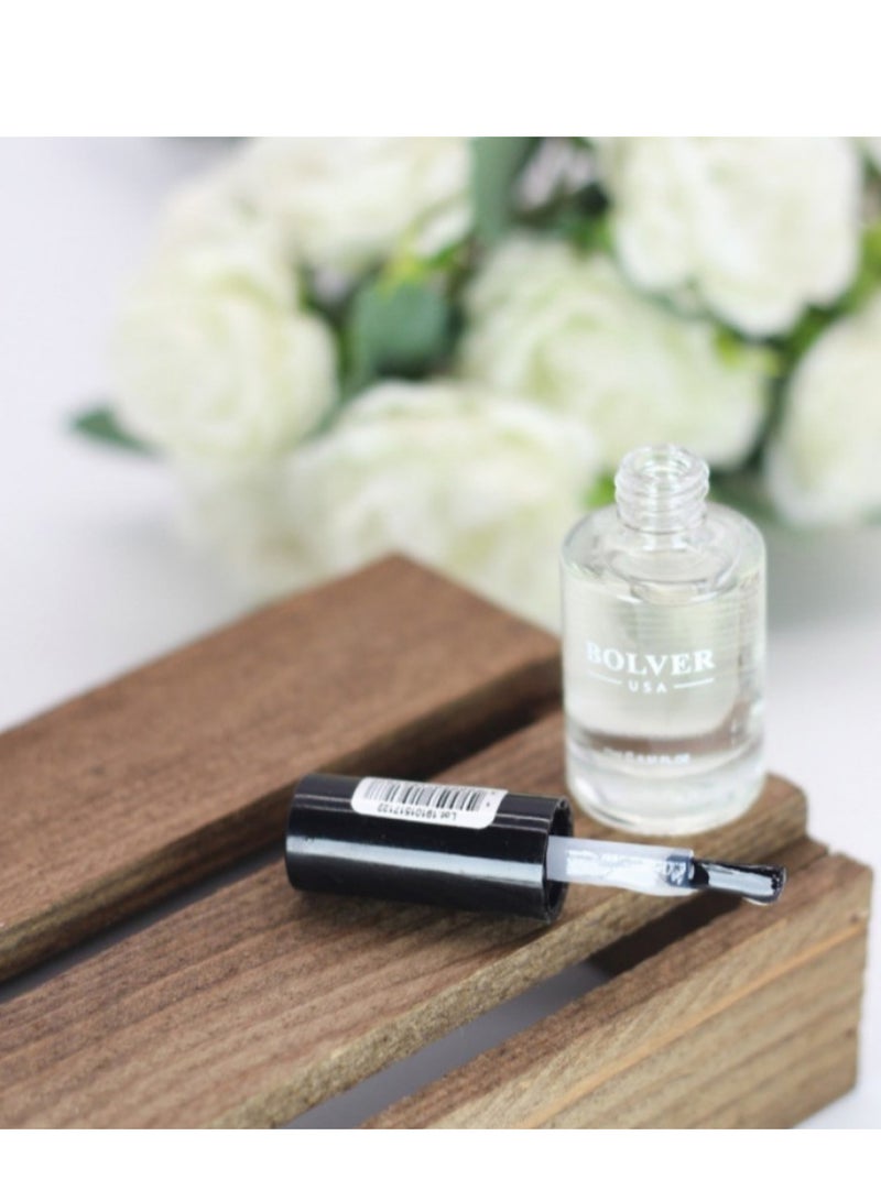 BOLVER Clear Nail Polish 672 - White - Image 4