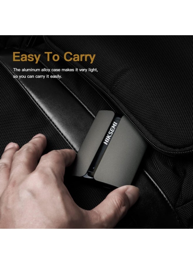 HIKSEMI External SSD 1TB, Portable Mini USB 3.1 Type-C SSD Hard Drive External, Up to 560 MB/s Read, Compatible with Android Phone/Android Tablet/PC/Laptop (Grey)-T300S - Image 2