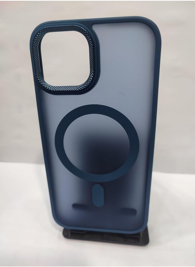 Denx - Magnetic for iPhone 13 Pro 6.1 inch Case, Compatible with Magsafe, Slim Protective Translucent Matte, Shockproof Case for iPhone 13 Pro (Dark Blue) - Image 1