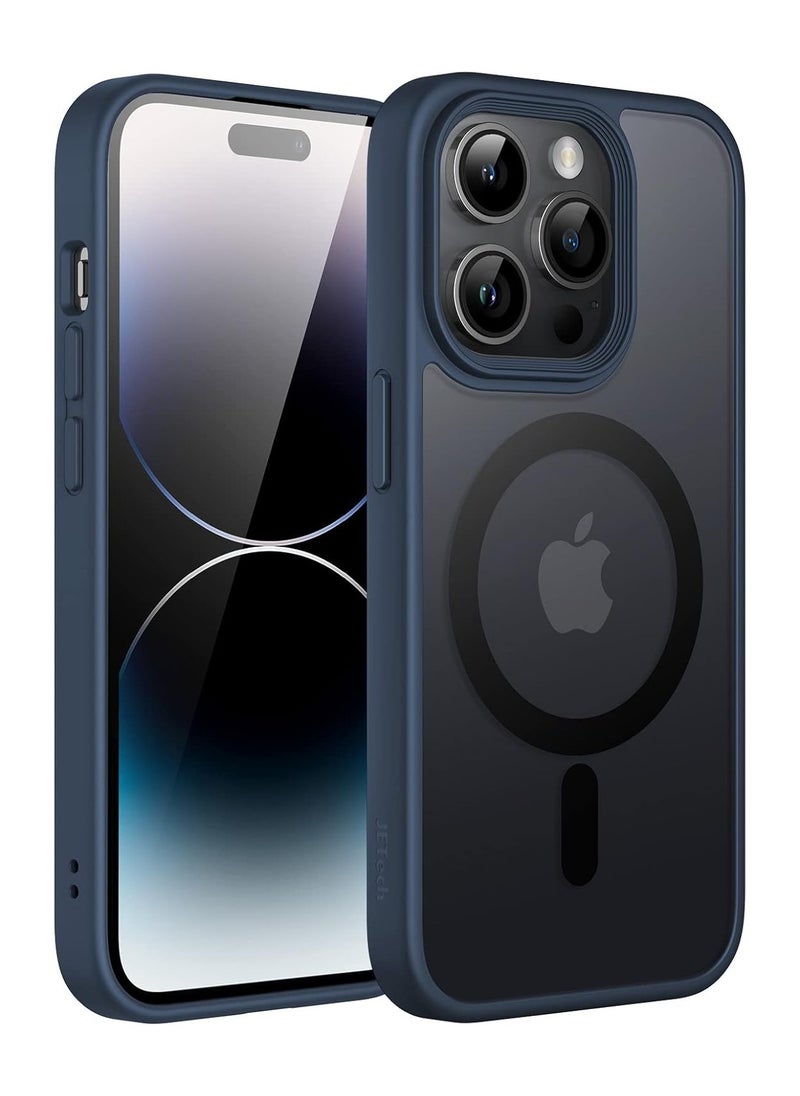 Denx - Magnetic for iPhone 13 Pro 6.1 inch Case, Compatible with Magsafe, Slim Protective Translucent Matte, Shockproof Case for iPhone 13 Pro (Dark Blue) - Image 1