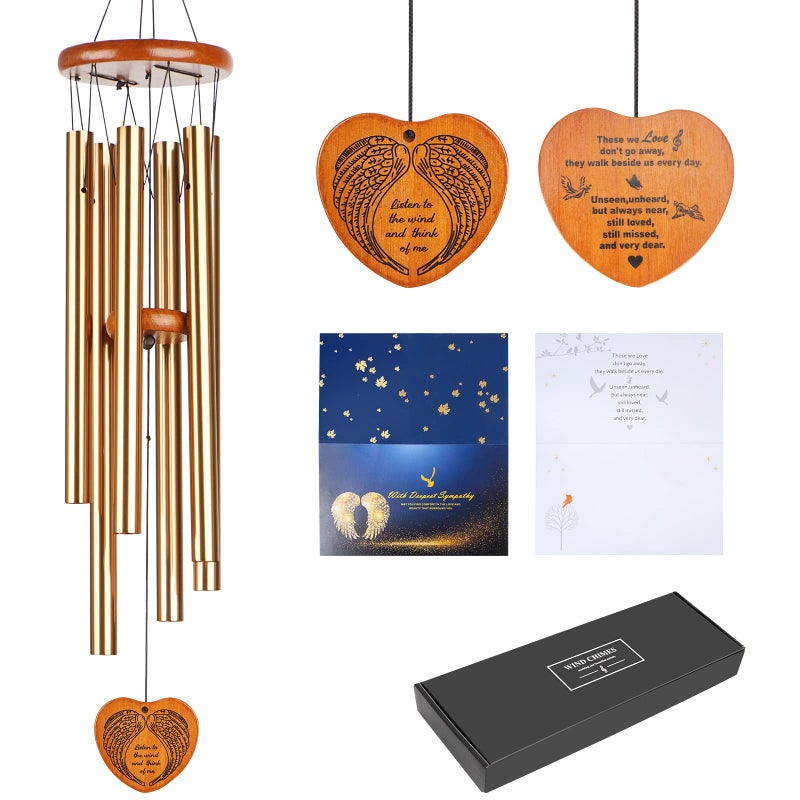 beboligh Wind Chimes for Outside,30" Large Deep Tone Sympathy Chimes, Memorial Loss of Loved One Mother Father, Meaningful Bereavement/Memorial/Sympathy Gift in Memory a one - Image 1