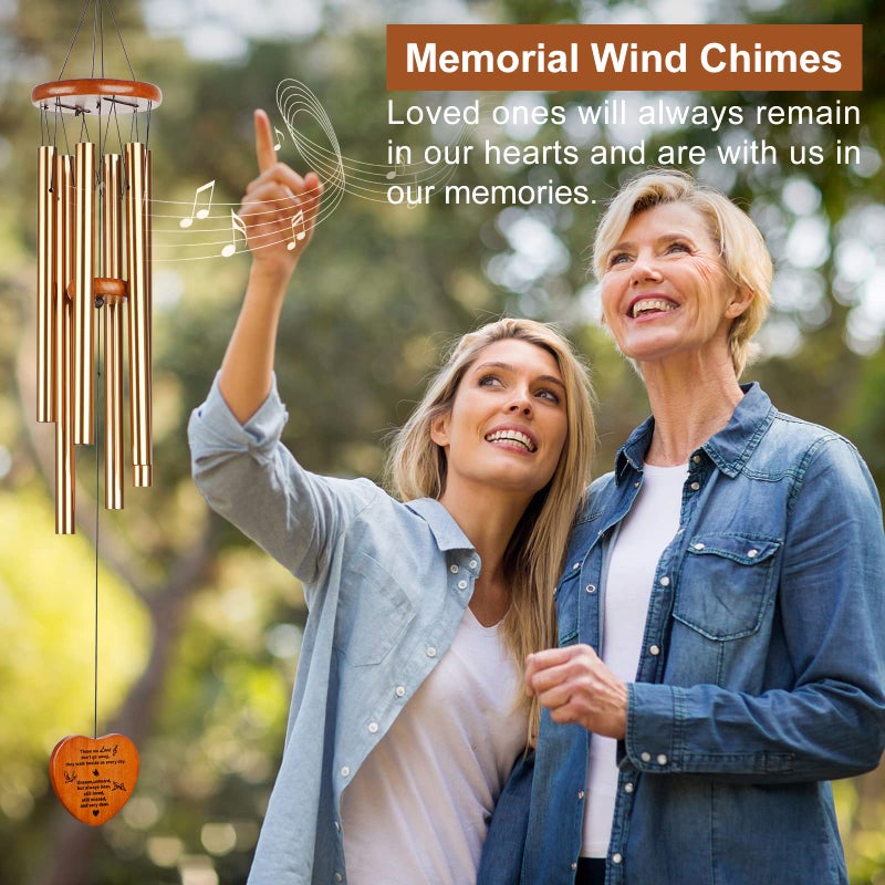 beboligh Wind Chimes for Outside,30" Large Deep Tone Sympathy Chimes, Memorial Loss of Loved One Mother Father, Meaningful Bereavement/Memorial/Sympathy Gift in Memory a one - Image 5