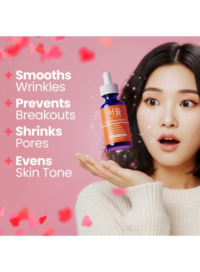 seoulceuticals Korean Skin Care 20% Vitamin C Hyaluronic Acid Serum + CE Ferulic Acid - Potent Anti Aging Vit C, Anti Wrinkle K Beauty Skincare 1oz - Image 4