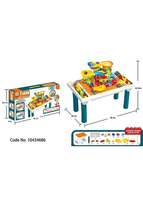 Multipurpose 3  In 1 Activity And Block Table Toys Table Lego Compatible, Study Table Water Play Table, Sand Table for Boys Girl Kids Furniture, Sensory Play, Homeschooling