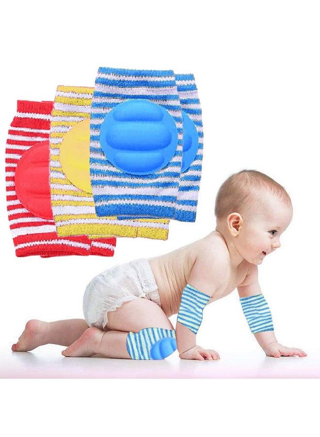 BabyMoon Baby Padded Knee Pads For Crawling Anti Slip Stretchable Elastic Cotton Soft Breathable Comfortable Kids Knee Cap Elbow Safety Protector - Image 2