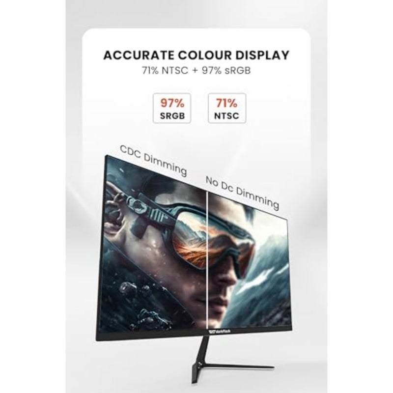 Gaming and office monitor: 24-inch IPS panel, FHD resolution, 100Hz refresh rate, clear vision processor, eye care and CDC dimming technologies, built-in HDMI and VGA ports - Image 4