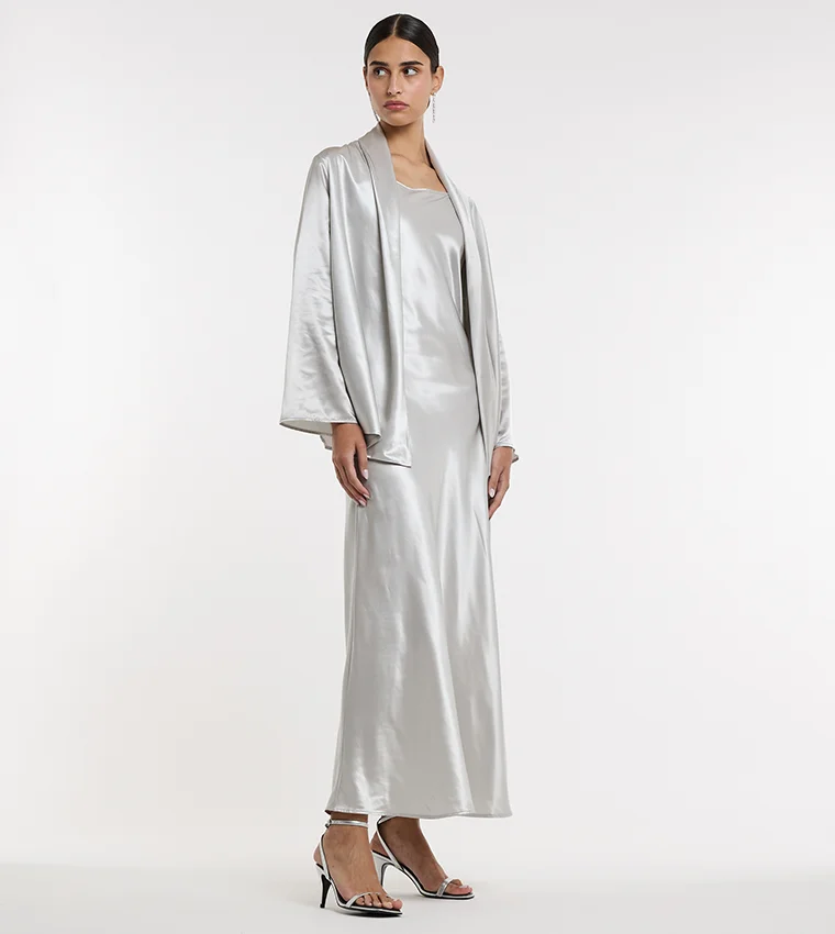 بي سي بي جي BCBG Draped Satin Shrug ,Long Sleeve