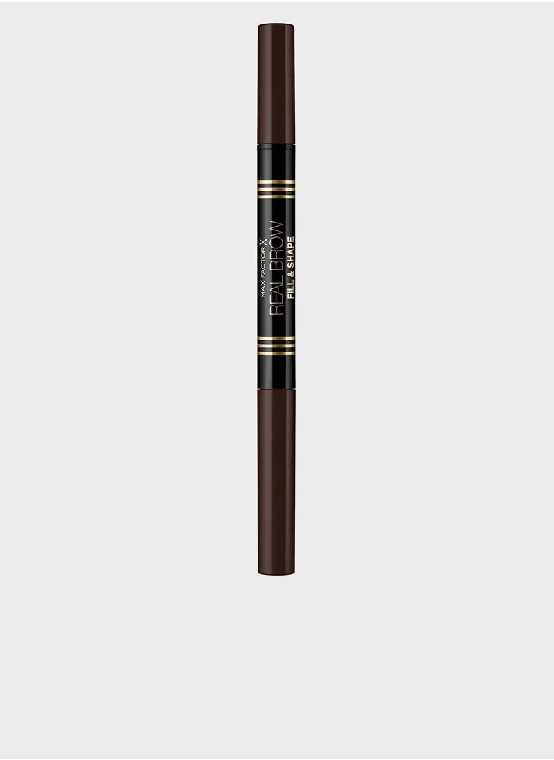 Max Factor Max Factor Eyebrow Pencil Real Brow Fill & Shape – 04 – Deep Brown, 0.16g + 0.5g