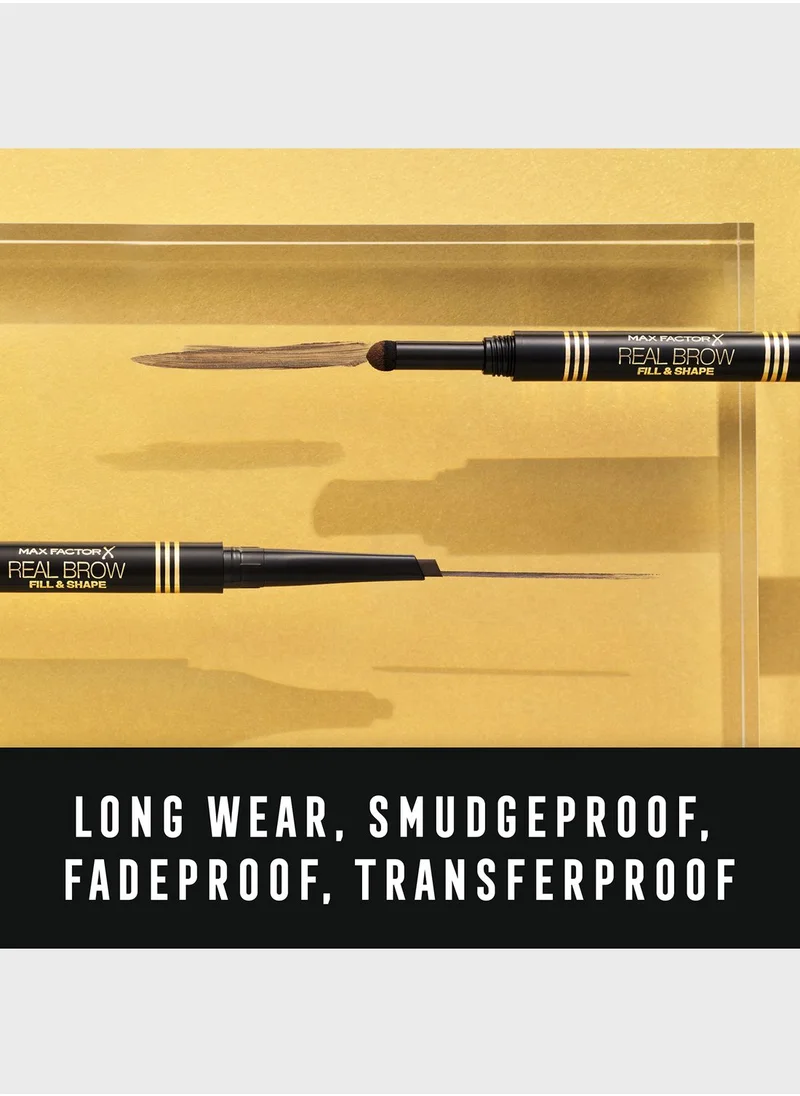 Max Factor Max Factor Eyebrow Pencil Real Brow Fill & Shape – 04 – Deep Brown, 0.16g + 0.5g