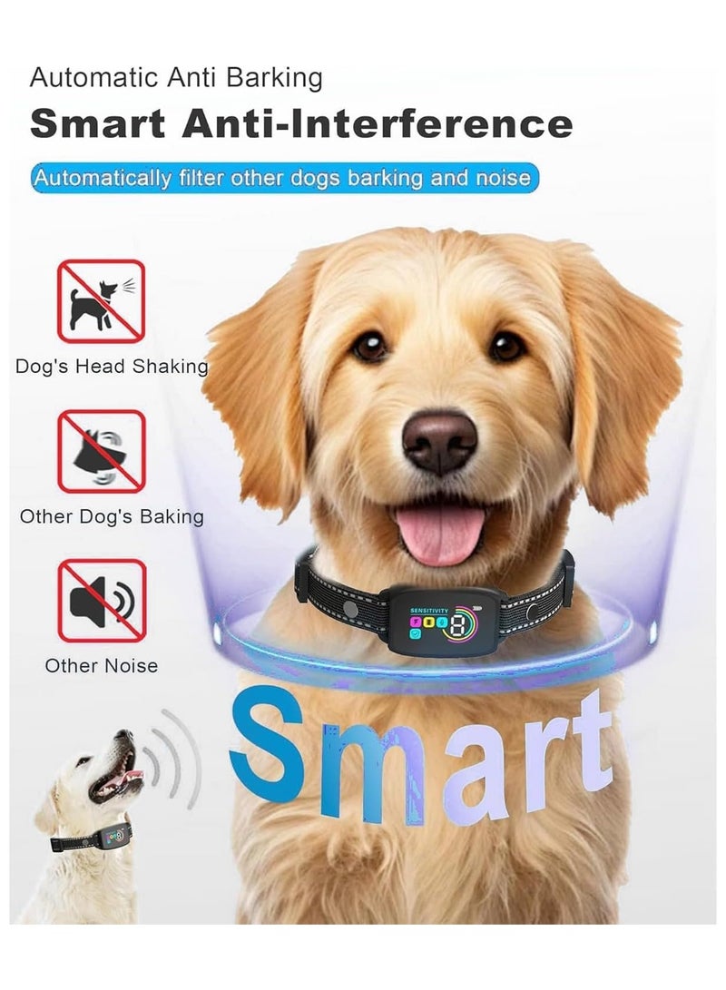 Dog Bark Collar, Rechargeable Anti Bark Dog Collar with 8 Adjustable Sensitivity, Beep Vibration Shock Training Collar for Large Medium Small Dogs, IP67 Waterproof Auto Protection Mode (Black) - Image 4