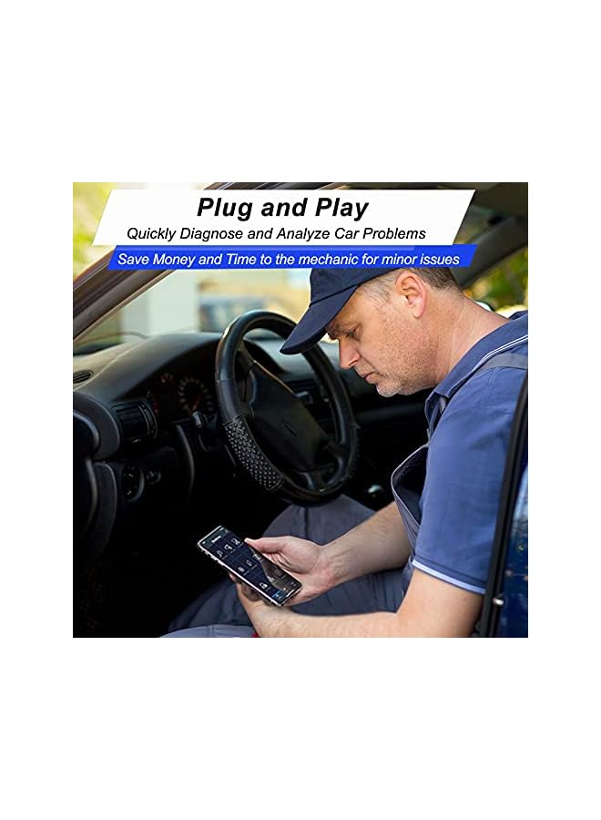 promass OBD2 Bluetooth Scanner Code Reader Reset for Android Windows, Auto Car Diagnostic Scan Tool OBDII Adapter for Check Engine Light for Torque, OBD Fusion, Car Scanner App