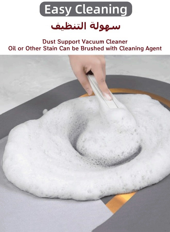 Allieuka Kitchen Floor Mat, 40x120cm/16x47in Kitchen Rug Mat Floor Runner Mat Anti-Slip Standing Mat Front of Sink Mat Kitchen Carpet Absorbent & Quick Drying for Home Kitchen Bathrooms - Image 4