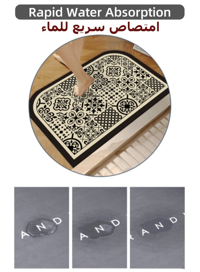 Allieuka Kitchen Floor Mat, 40x120cm/16x47in Kitchen Rug Mat Floor Runner Mat Anti-Slip Standing Mat Front of Sink Mat Kitchen Carpet Absorbent & Quick Drying for Home Kitchen Bathrooms - Image 5