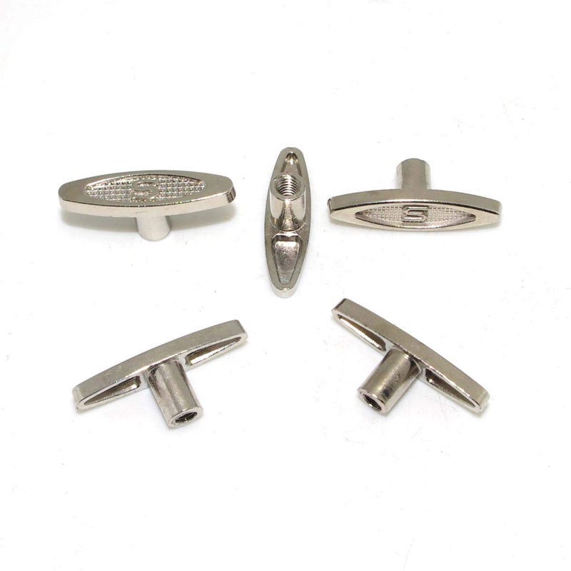 Pursuestar Pursuestar 5Pcs 8mm 035 Silver Metal Winder TBar Replacement Winding Keys for Windup Jewelry Music Box Kit
