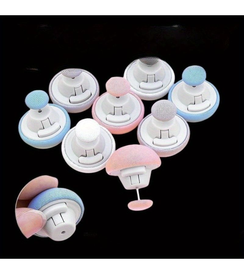 12 Items Pink Duvet Clips With 6 Mushrooms And 6 Nails Detachable Sheet And Duvet Cover Fasteners Home Bedding Additions To Prevent Duvet Shifting Reusable - Image 3