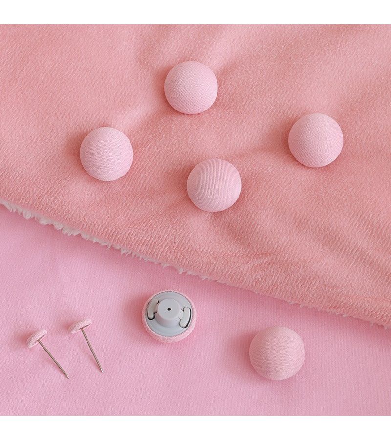 12 Items Pink Duvet Clips With 6 Mushrooms And 6 Nails Detachable Sheet And Duvet Cover Fasteners Home Bedding Additions To Prevent Duvet Shifting Reusable - Image 1