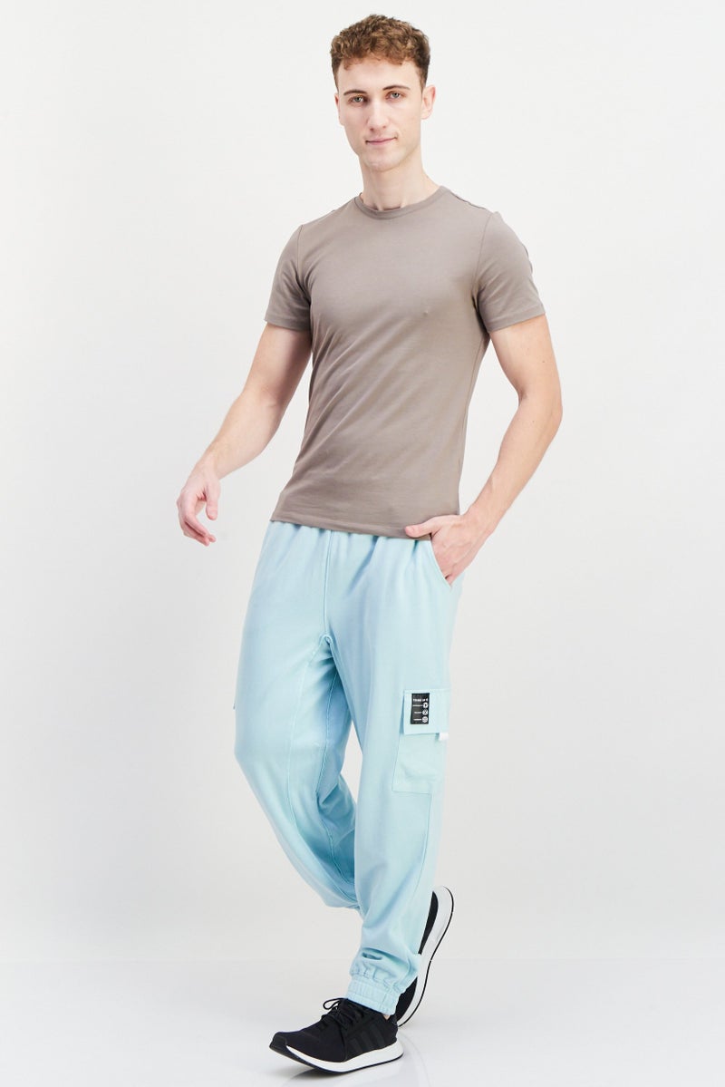 TRIBE OF 6 Men Sportswear Fit Training Sweatpants, Light Blue - Image 3