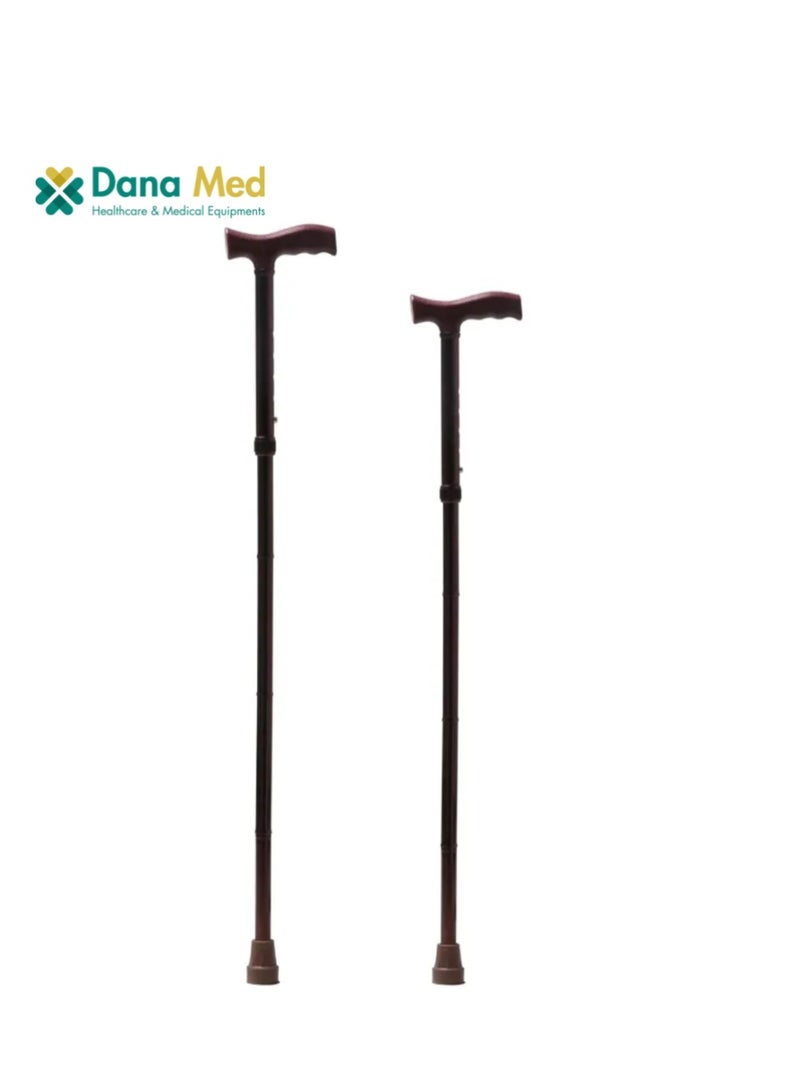 Adjustable Aluminum Metal Walking Stick Folding Collapsible Travel Cane - Image 1