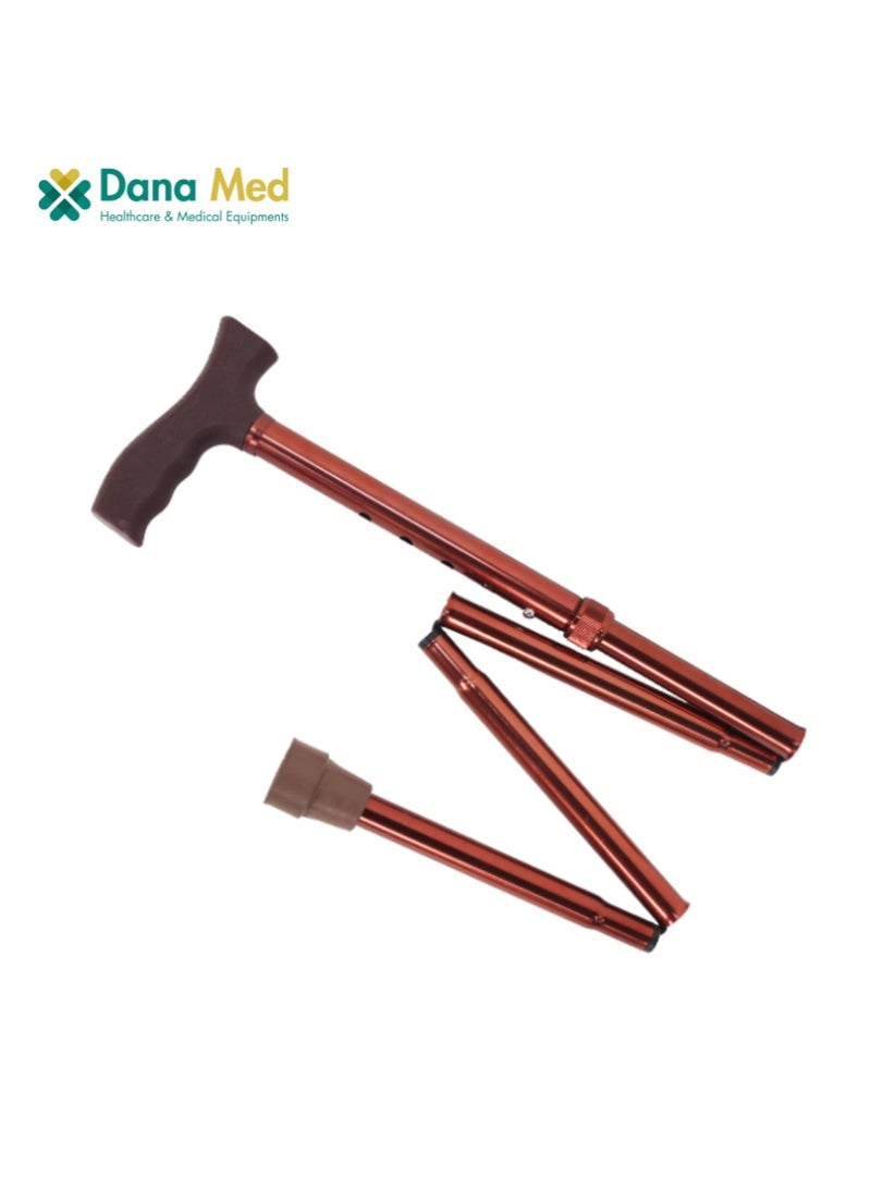 Adjustable Aluminum Metal Walking Stick Folding Collapsible Travel Cane - Image 2