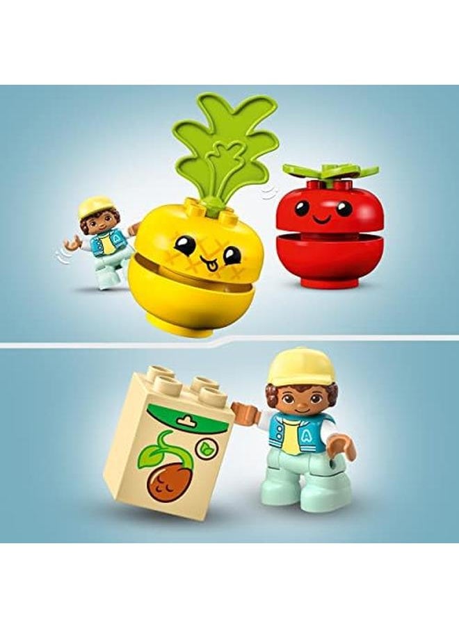 LEGO - Duplo My First Fruit And Vegetable Tractor 10982 Building Toy Set 19 Pieces - Image 1