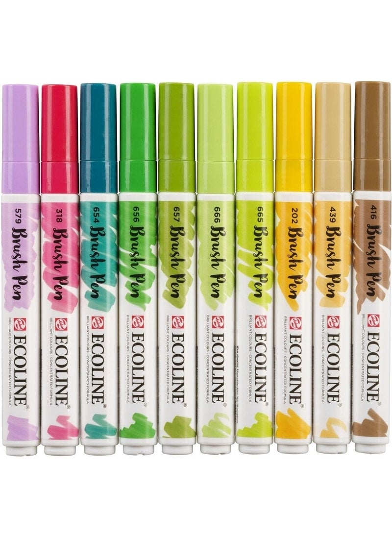 Talens - Ecoline Brush Pen 10LU Botanical Colors - Image 1