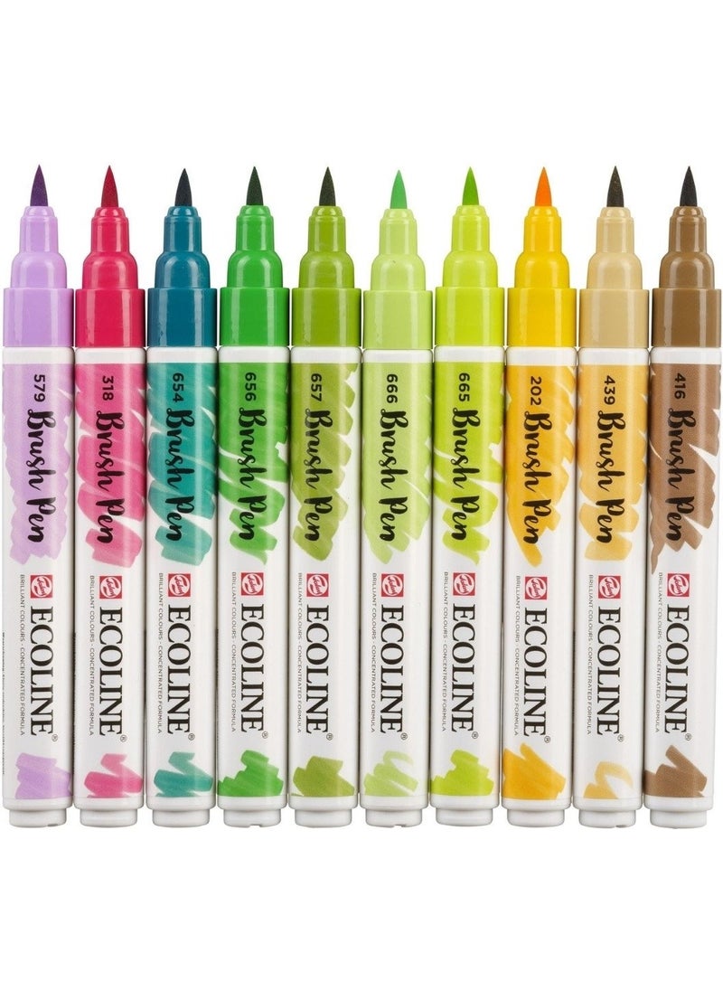 Talens - Ecoline Brush Pen 10LU Botanical Colors - Image 1