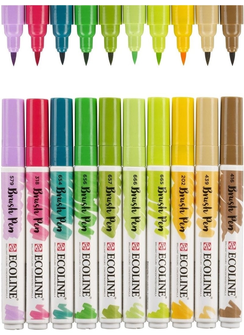 Talens - Ecoline Brush Pen 10LU Botanical Colors - Image 1