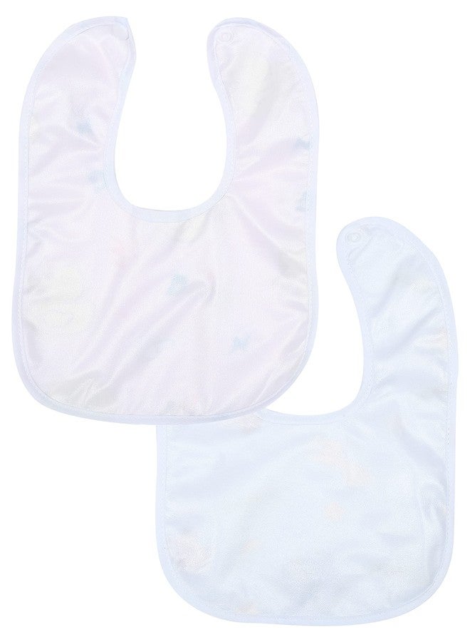 BTfash Babies Soft Button Bib for Feeding | Waterproof Bib for New Born | Washable Feeding Aprons for Infants & Toddlers | Reusable, Comfortable & Ideal for Mealtime | Gentle on Skin (Assorted_PO2) - Image 2