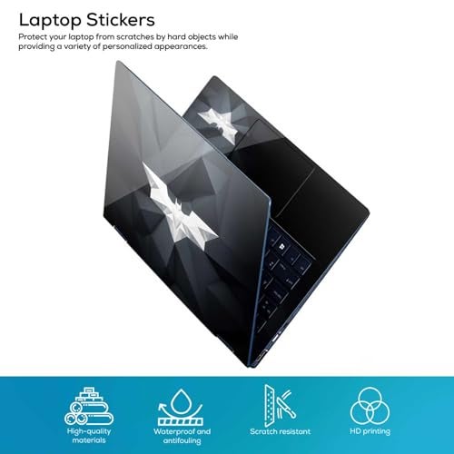 Inkykart DSGN 96 Full Body Laptop Skin Bubble-Free| Laminated| Removable| HD Quality Sticker for Laptops Upto 15.6 Inches Compatible with Hp/Dell/Acer/Lenovo/Asus etc. - Image 2