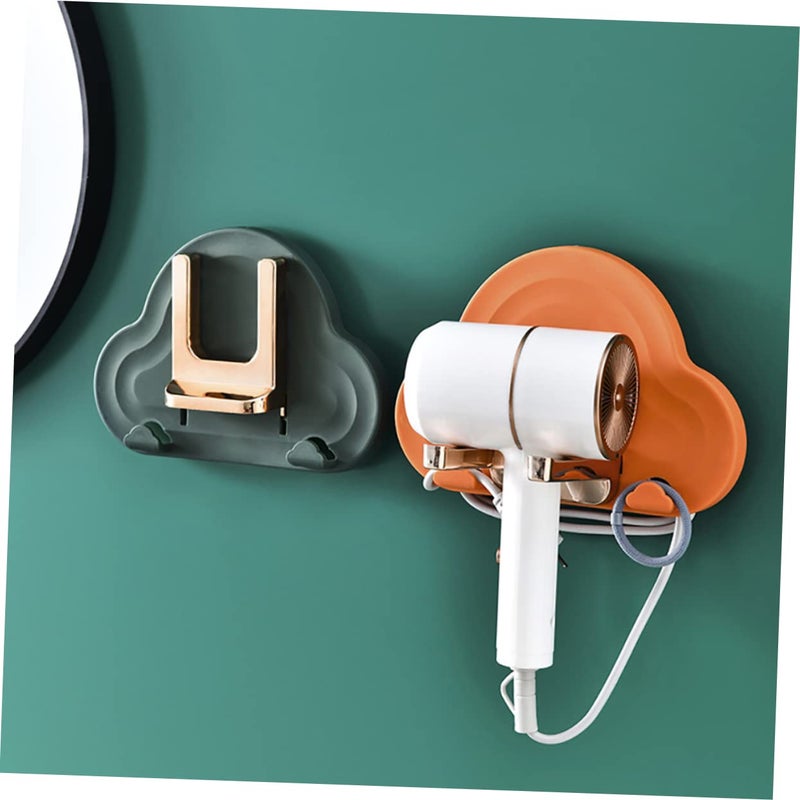 Collapsible Hair Dryer Rack Wall Mounted Adhesive Holder Space Saving Storage Solution - Image 4