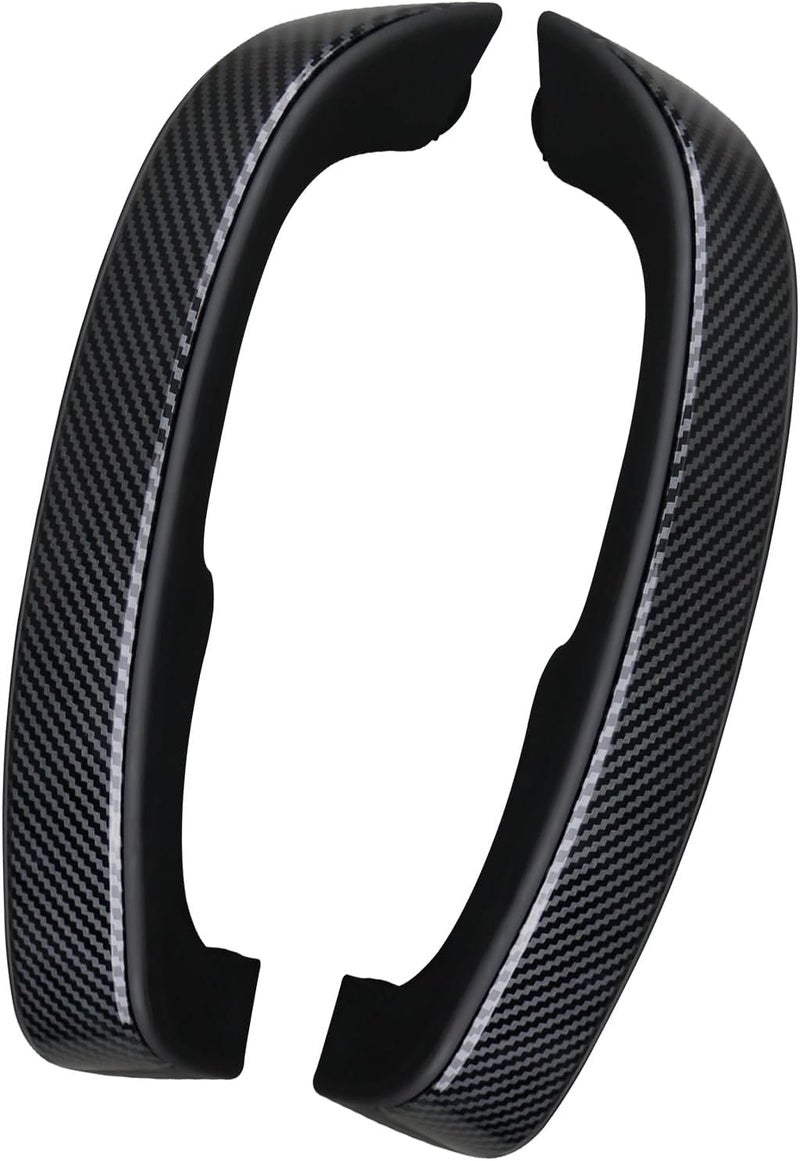 omoZone Interior Door Pull Handle Armrest Grab Handle Set for 2010-2014 Chevrolet Silverado & GMC Sierra - Ebony Carbon Fiber - Image 1