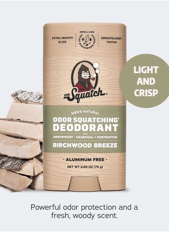 Dr. Squatch Manly Soap and Deodorant Variety Pack - Handmade with Organic Oils, Aluminum-Free - Birchwood Breeze and Fresh Falls  - Image 2