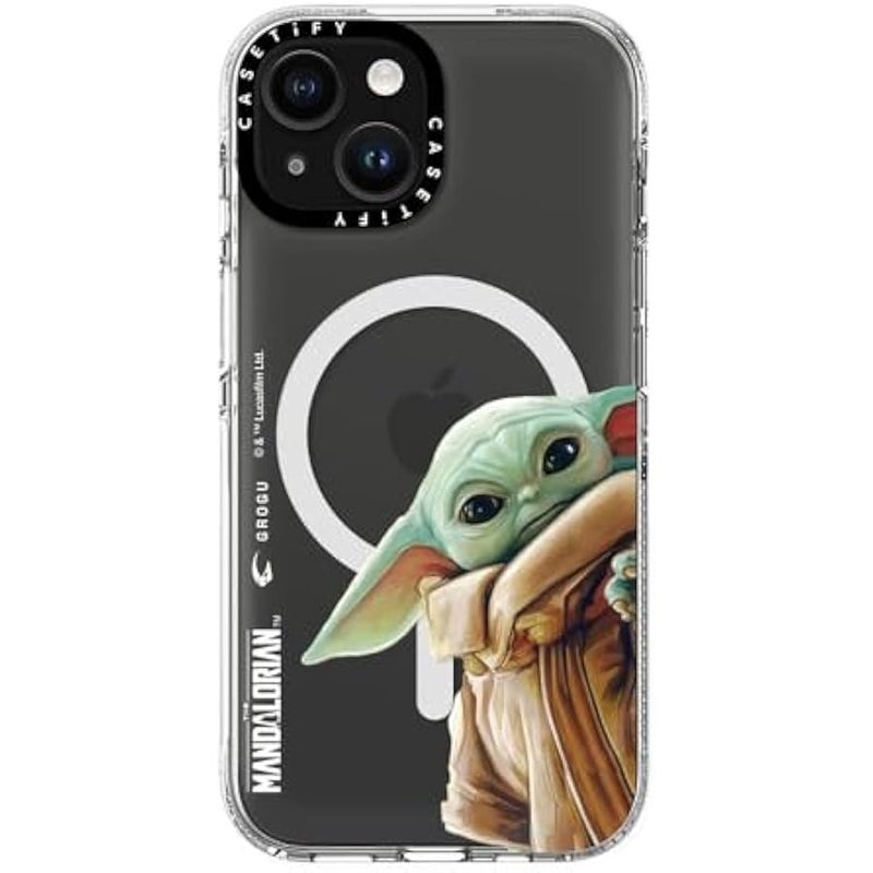 كاستيفي CASETiFY Clear iPhone 15 Case 【Mandalorian Co-Lab/Not Yellowing / 6.6ft Drop Protection/Compatible with Magsafe】 - Grogu - Clear - Image 5