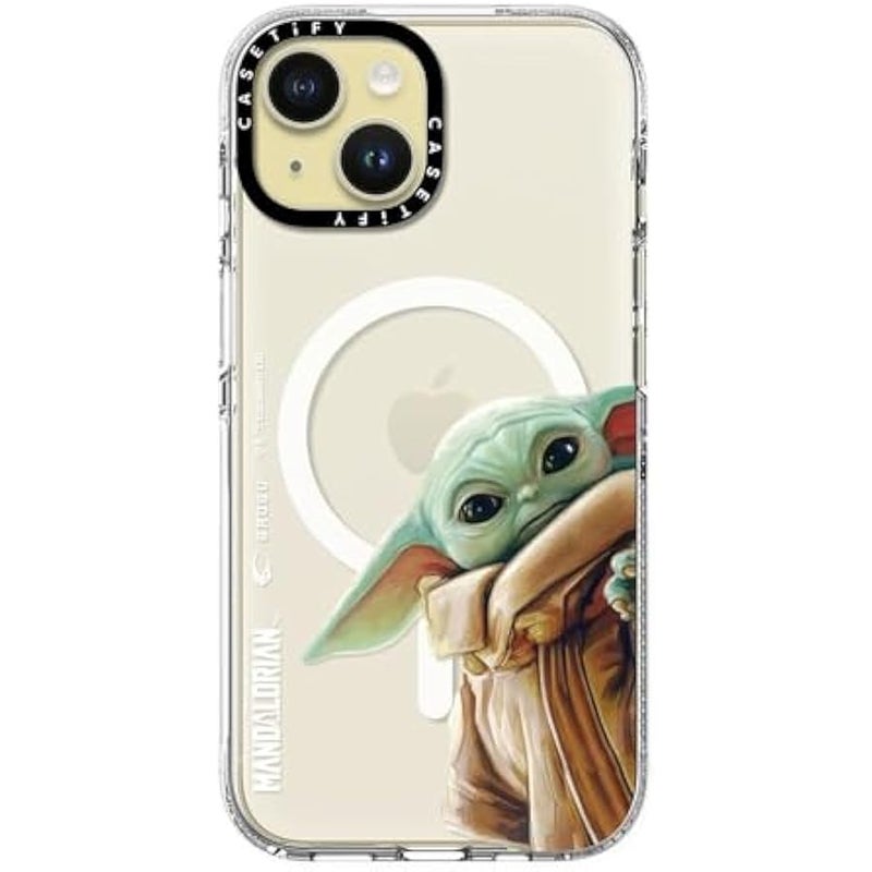 كاستيفي CASETiFY Clear iPhone 15 Case 【Mandalorian Co-Lab/Not Yellowing / 6.6ft Drop Protection/Compatible with Magsafe】 - Grogu - Clear - Image 2