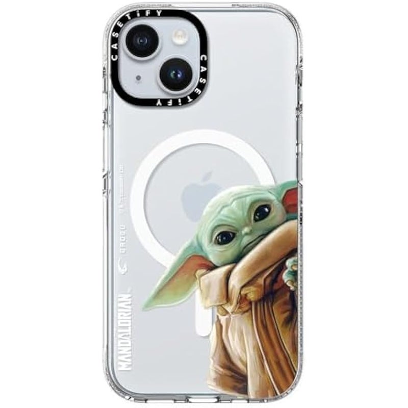 كاستيفي CASETiFY Clear iPhone 15 Case 【Mandalorian Co-Lab/Not Yellowing / 6.6ft Drop Protection/Compatible with Magsafe】 - Grogu - Clear - Image 4