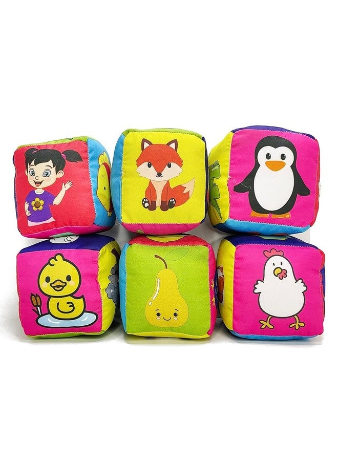 Kafron Plush Soft Toy Dice Cubes – Set of 6 | Multicolor Stuffed Dice for Kids & Adults | 3 x 3 Inch | Fun Learning, Indoor Games & Party Decoration - Image 2
