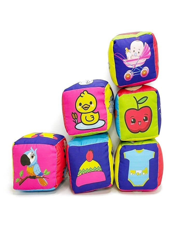 Kafron Plush Soft Toy Dice Cubes – Set of 6 | Multicolor Stuffed Dice for Kids & Adults | 3 x 3 Inch | Fun Learning, Indoor Games & Party Decoration - Image 3