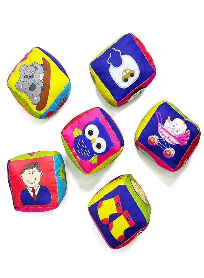 Kafron Plush Soft Toy Dice Cubes – Set of 6 | Multicolor Stuffed Dice for Kids & Adults | 3 x 3 Inch | Fun Learning, Indoor Games & Party Decoration - Image 5