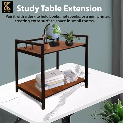 KYZEN Deluxe Microwave Oven OTG Stand for Kitchen Counter, Toaster Organizer, Extra Storage with Side Hooks for Home & Kitchen Appliances 2T_Deluxe - Image 4