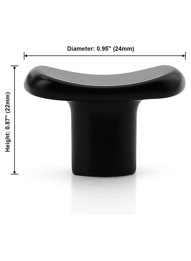 Peachjoy Kitchen Cabinet Knobs of Oval,Quality Drawer and Dresser Knob, Handle Pulls for Cabinet Doors, Bathroom Drawers,32mm,10 Pack,Matte Black  - Image 2