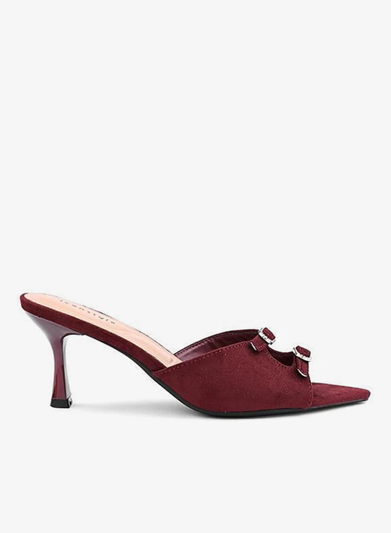 أيقون Suede Classic & Elegant Heel Slipper