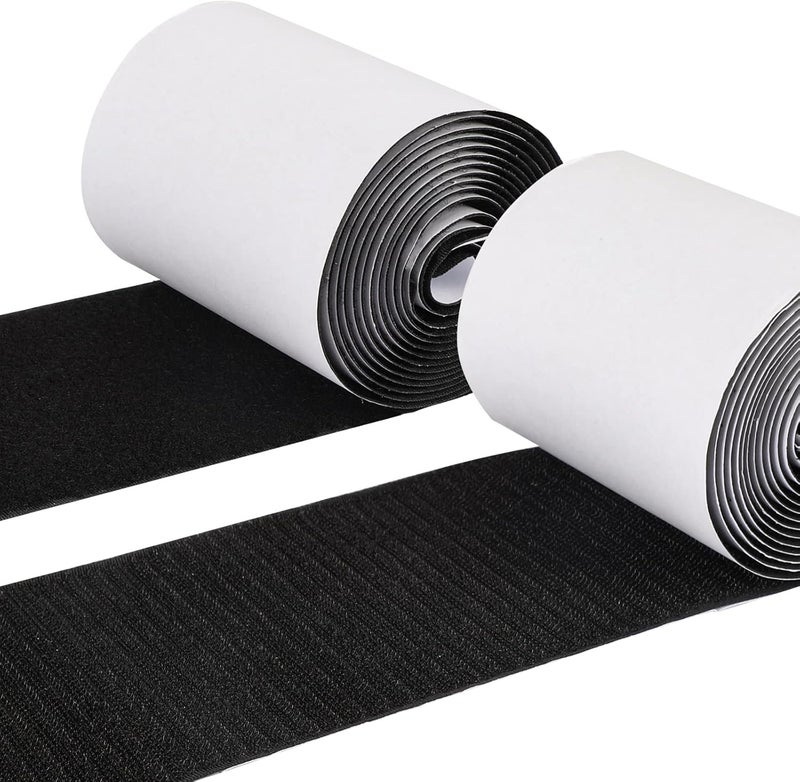 Cocoboo 4 Inch x 9 Feet Hook and Loop Tape for Couch Cushions, Strips with Adhesive, Nylon Self Adhesive Heavy Duty Strips for Home Office School Car and Crafting Organization - Image 1