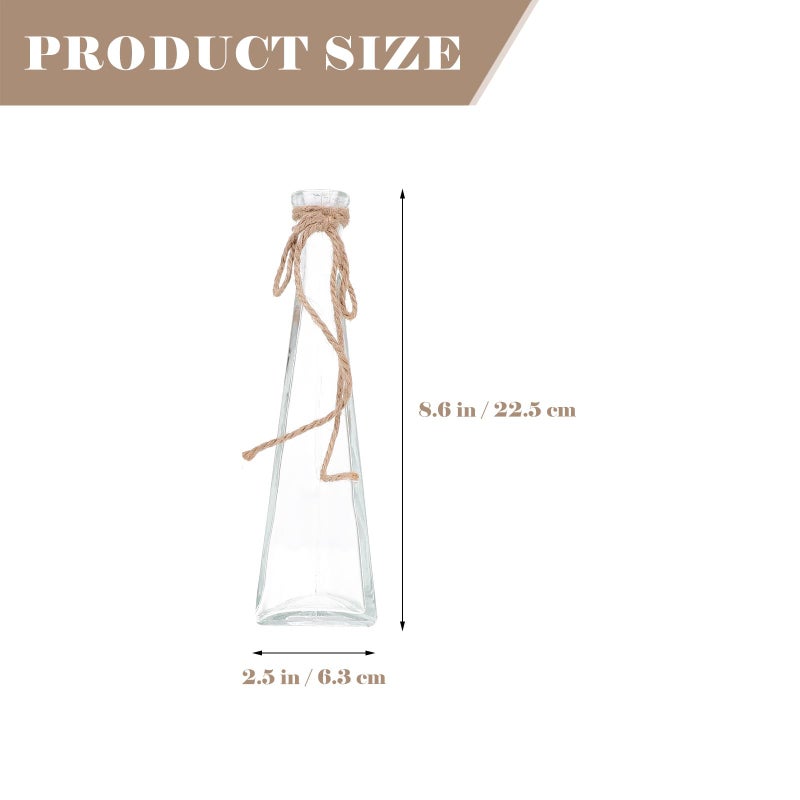 5pcs Glass Vase Set Handmade Rope Detail Hydroponic Container for Dried Fresh Flowers Desktop Decor - Image 3