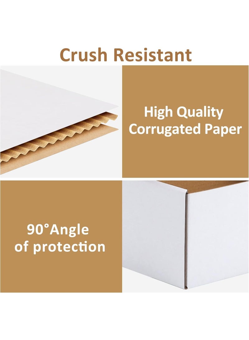 Corrugated Cardboard Shipping Boxes – White Mailer Boxes for Packing & Shipping, Set of 20 Small Parcel Boxes, Sturdy Corrugated Mailers for Packaging, Moving, Storage, Shipping Supplies & E-Commerce Delivery - Image 4