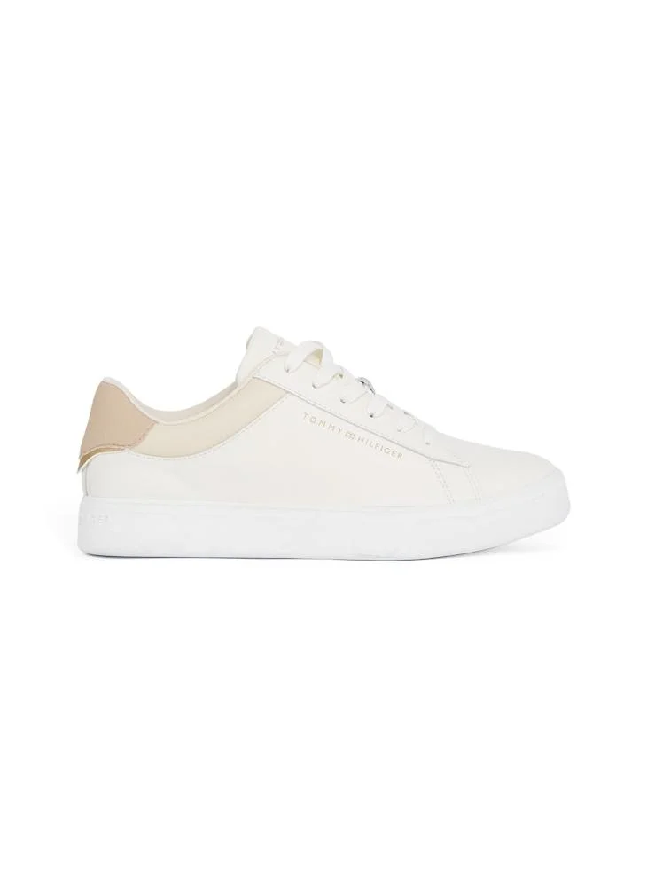 تومي هيلفيغر Logo Detail Lace Up Low Top Sneakers