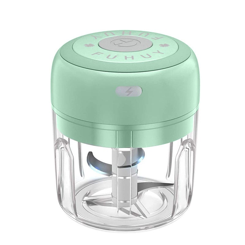 Electric Mini Vegetable Chopper Food Chopper Garlic Slicer Veggie Salad Lettuce Onion Chili Crusher Tomato Dicer Chopper Cutter  Ginger Meat Mincer for Kitchen Portable USB Chopper 250ML