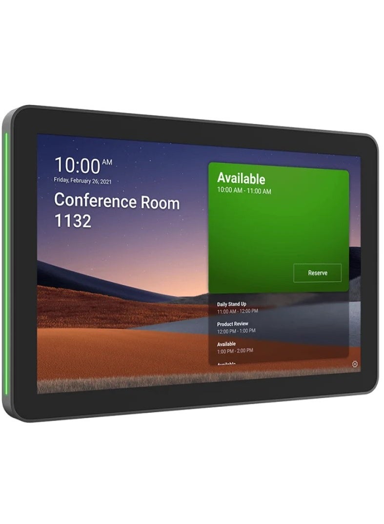 Logitech Video Collaboration Tap Scheduler, 10.1" Anti-Fingerprint Touchscreen, Wall Mountable, Wi-Fi 5 (802.11ac) & 10/100 Ethernet, Integrated Data Security, Works with MS Teams, Black | 952-000091 - Image 1