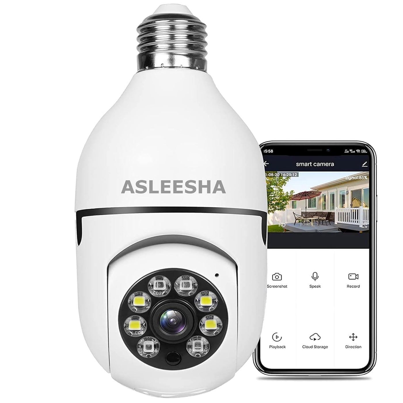 asleesha Asleesha 360 Light Bulb Wireless Ip
